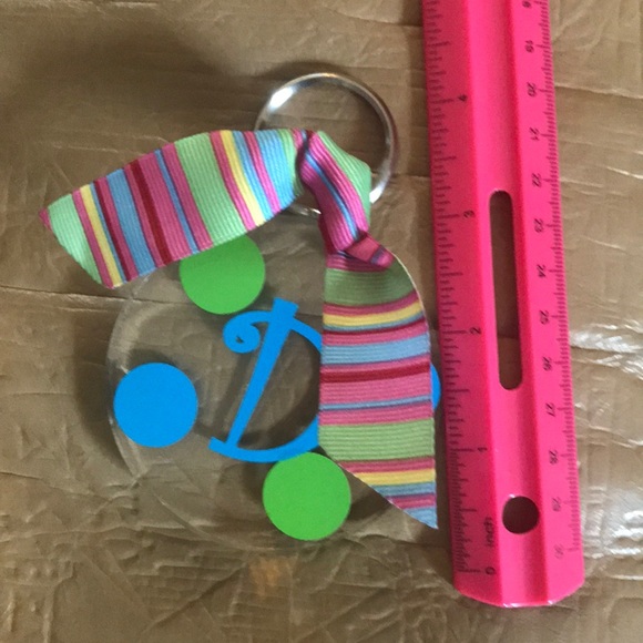 Pretty D initial keychain / purse charm / gift - Picture 4 of 7